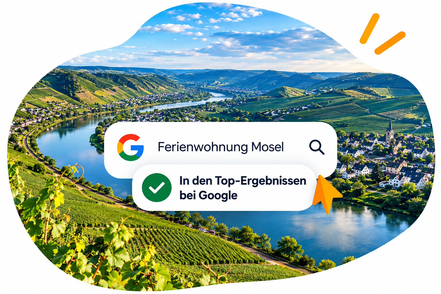 Regionale Landschaft an der Mosel