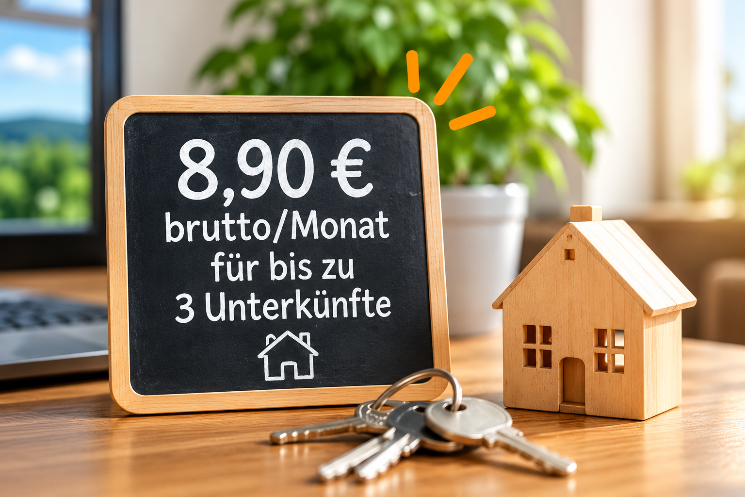 Preistafel mit 8,90 Euro brutto pro Monat